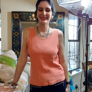 Chic Coral Sleeveless Tank Top